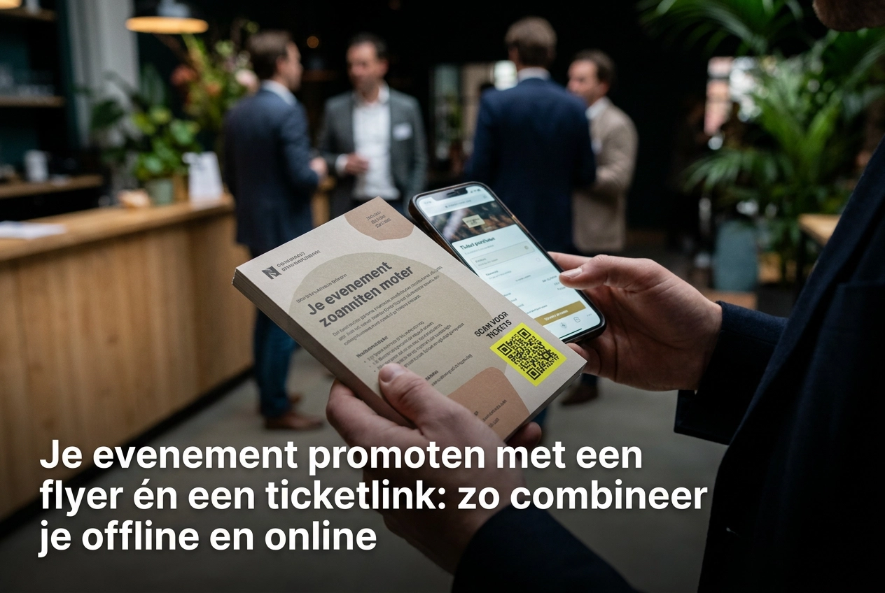 Je evenement promoten met een flyer én een ticketlink: zo combineer je offline en online